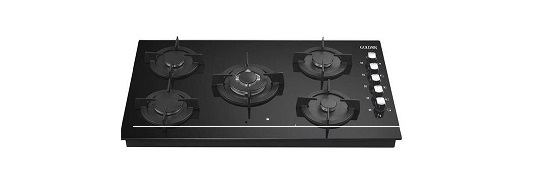 Goldair 5 Burner Glass Gas Hob GBGH-5001